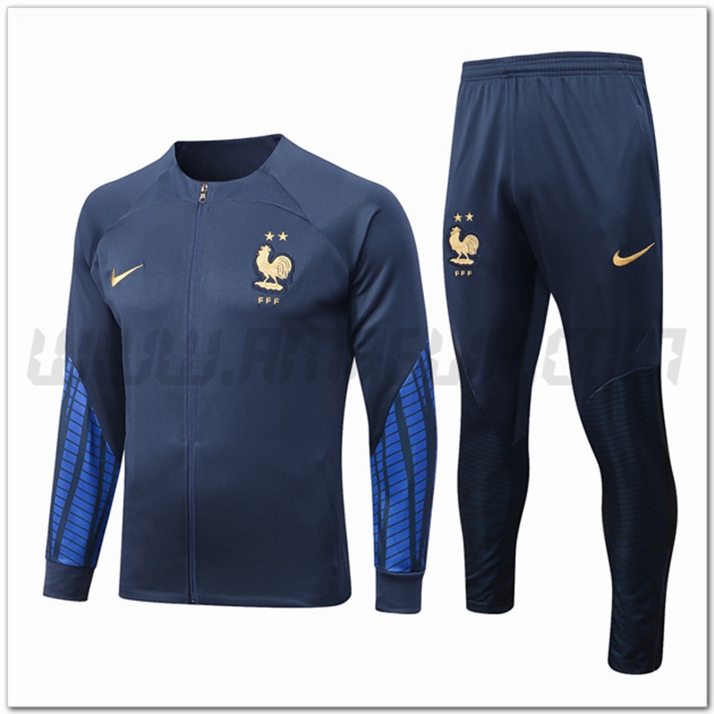 Tuta Giacca Allenamento Francia Blu Marino 2022 2023