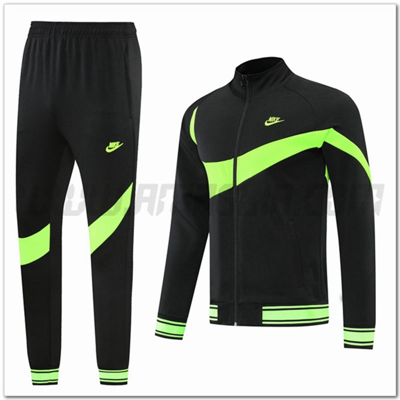 Tuta Giacca Allenamento Nike Nero/Verde 2022 2023