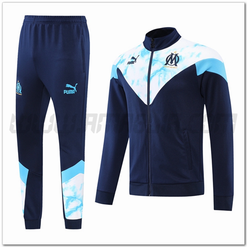 Tuta Giacca Allenamento Marsiglia OM Blu Marino 2022 2023