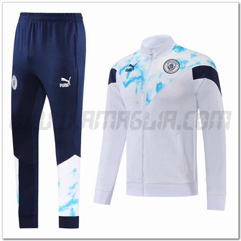 Tuta Giacca Allenamento Manchester City Bianco 2022 2023