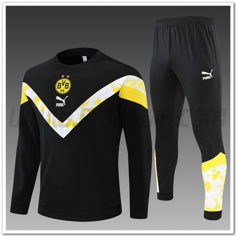 Tuta Allenamento Dortmund BVB Bambino Nero/Bianco 2022 2023