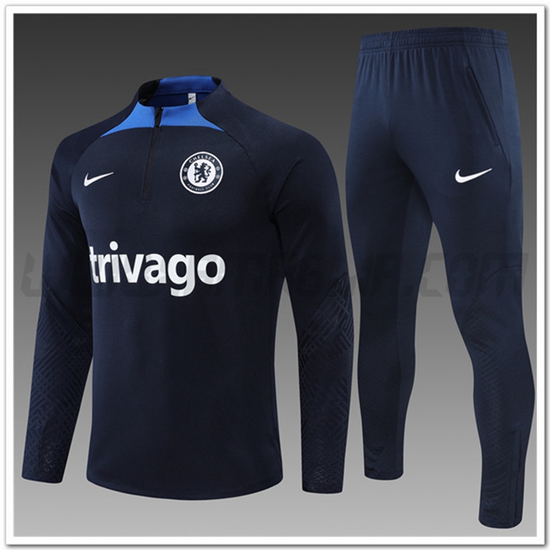 Tuta Allenamento FC Chelsea Bambino Nero 2022 2023