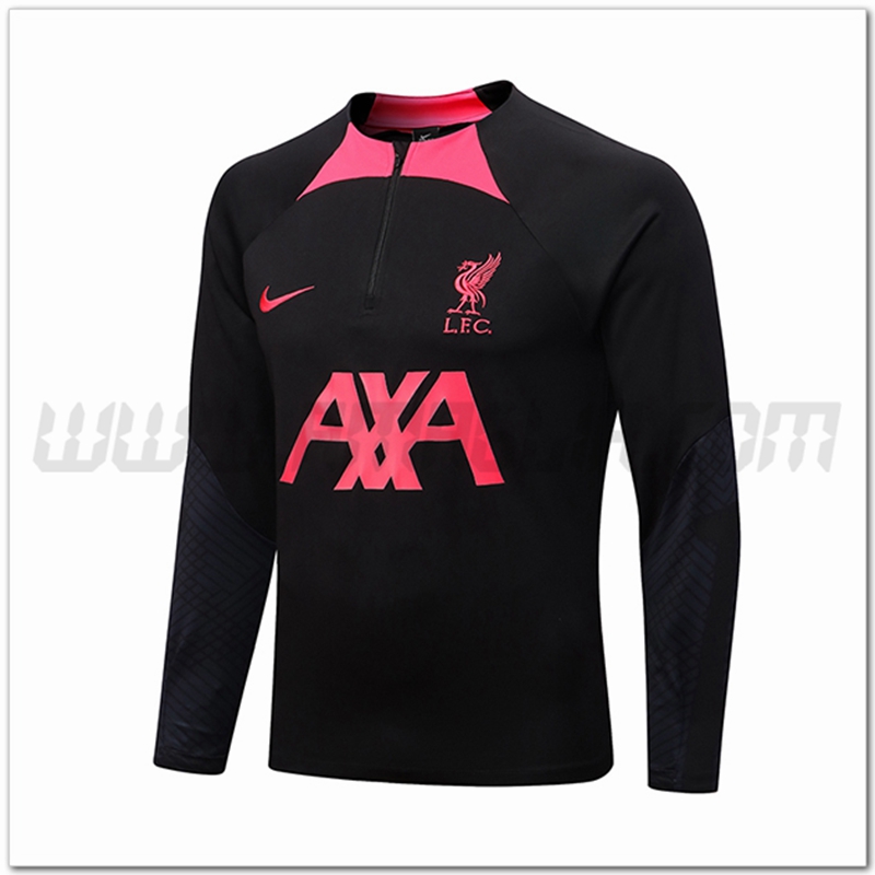 Felpa Allenamento FC Liverpool Nero/Rose 2022 2023