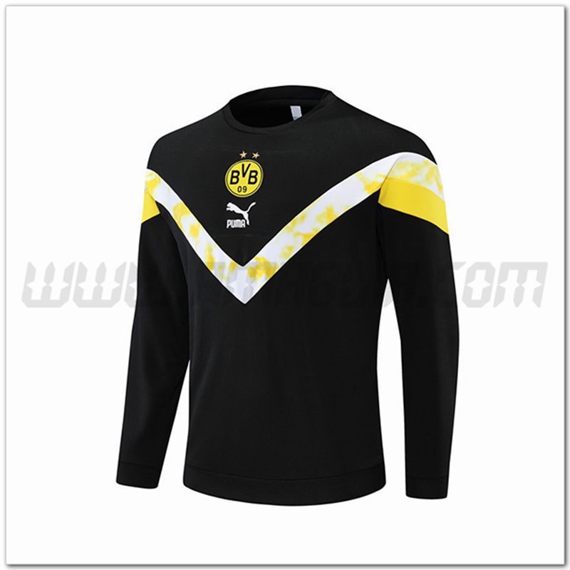 Felpa Allenamento Dortmund BVB Nero/Bianco 2022 2023