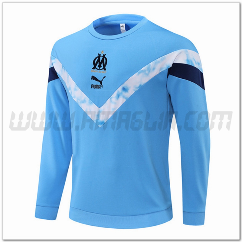 Felpa Allenamento Marsiglia OM Azzurro/Bianco 2022 2023