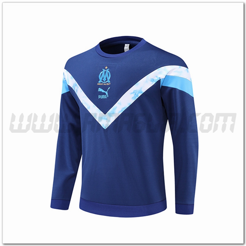 Felpa Allenamento Marsiglia OM Bianco/Blu 2022 2023