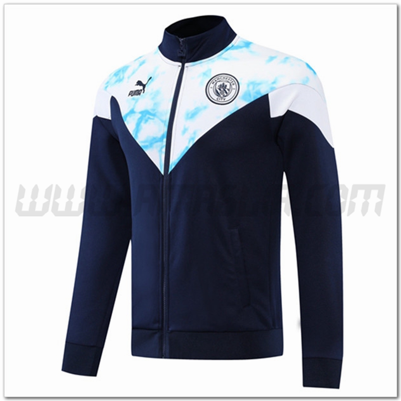Giacca Calcio Manchester City Blu Marino/Bianco 2022 2023