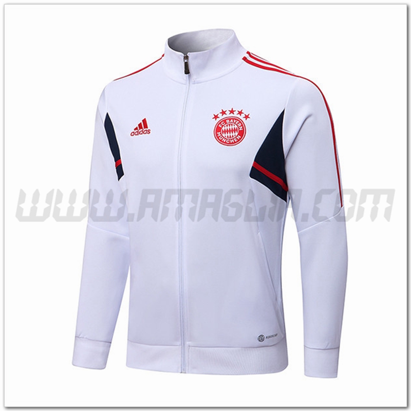 Giacca Calcio Bayern Monaco Bianco 2022 2023