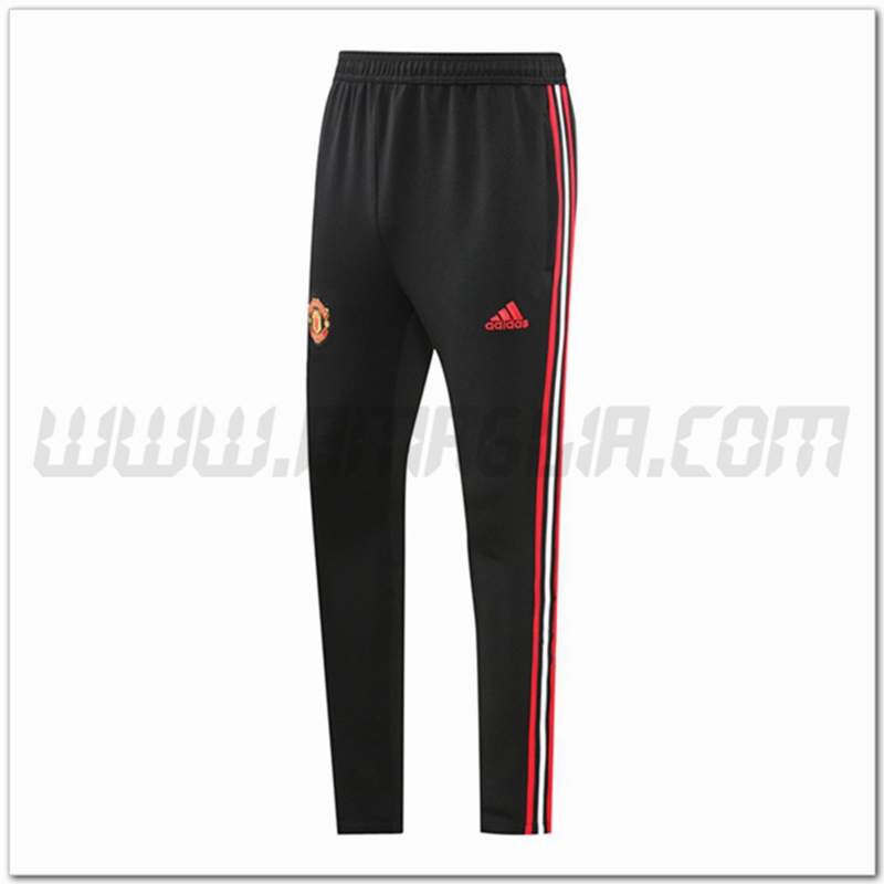Pantaloni Allenamento Manchester United Nero/Rosso 2022 2023