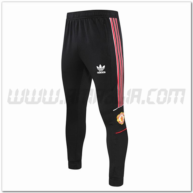 Pantaloni Allenamento Manchester United Clover Nero 2022 2023