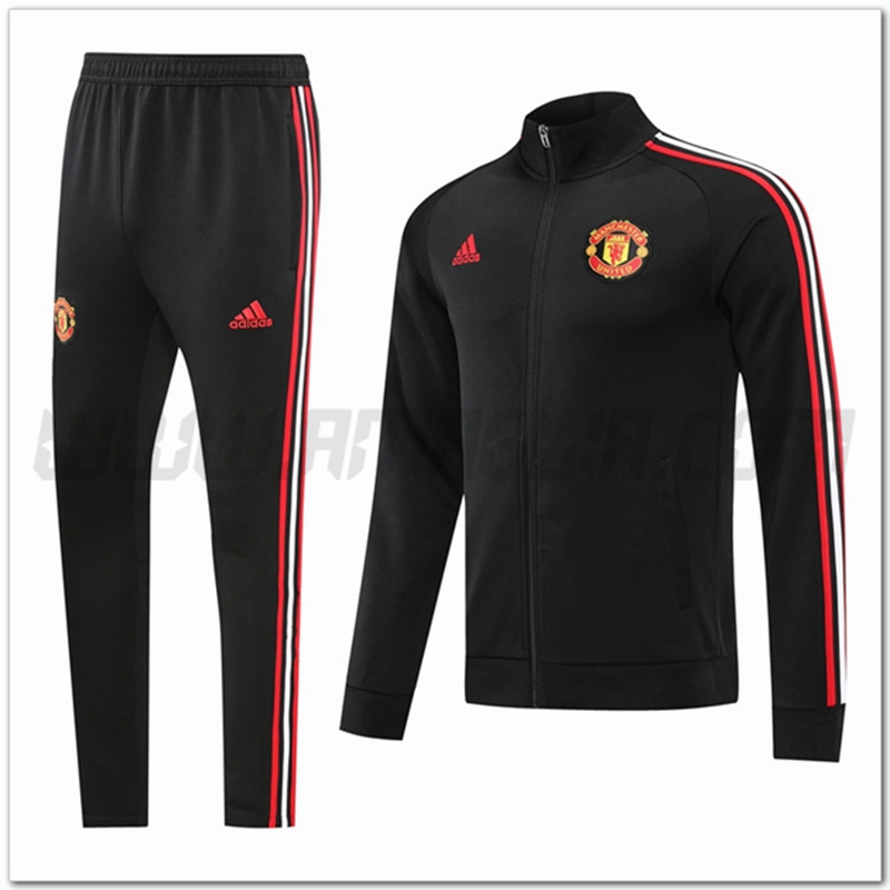 Tuta Giacca Allenamento Manchester United Nero 2022 2023
