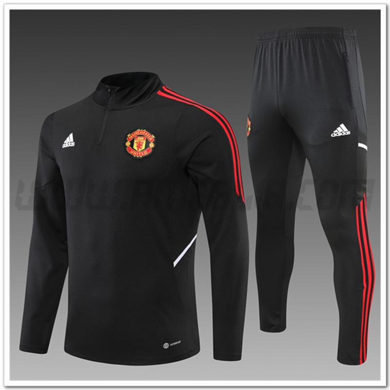 Tuta Allenamento Manchester United Bambino Nero 2022 2023