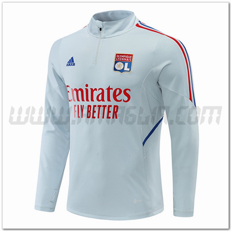Felpa Allenamento Lyon Grigio 2022 2023