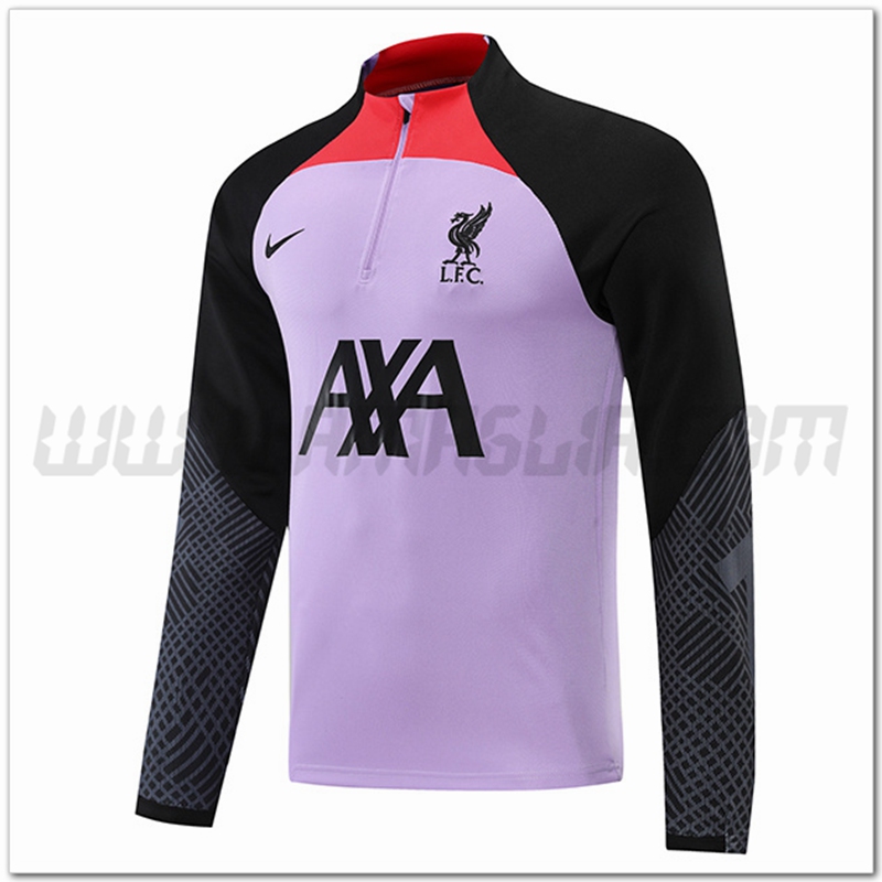 Felpa Allenamento FC Liverpool Viola/Nero 2022 2023