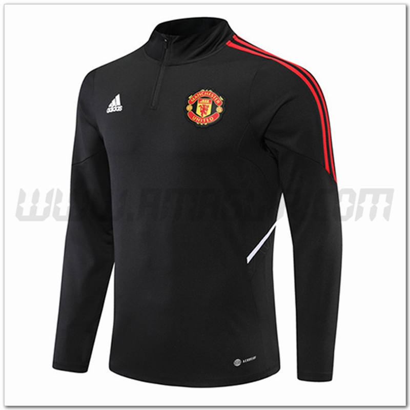 Felpa Allenamento Manchester United Nero 2022 2023
