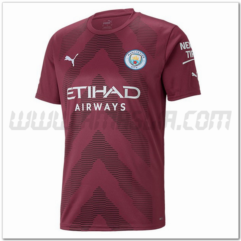 Nuovo Maglia Portiere Manchester City 2022 2023 Marrone