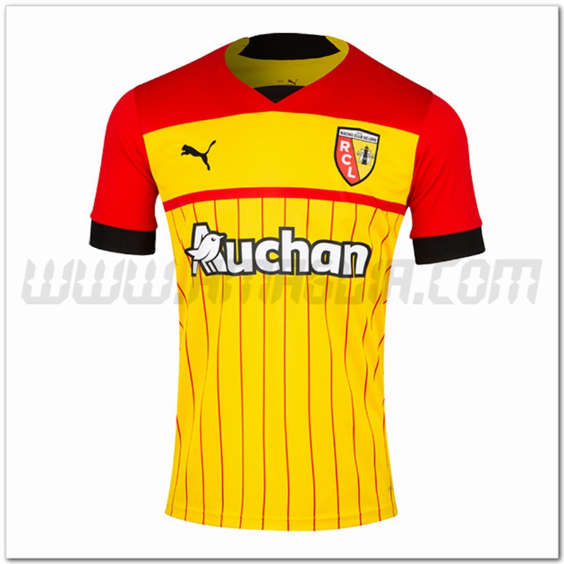 RC Lens Prima Nuovo Maglia 2022 2023 Giallo Rosso