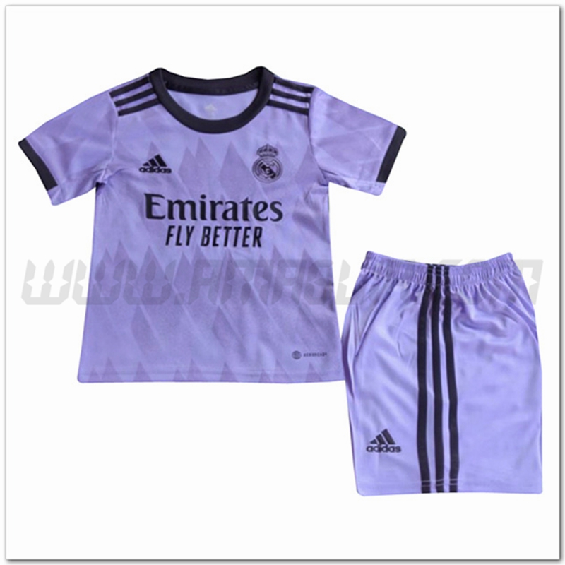 Kit Maglia Real Madrid Bambino Seconda 2022 2023
