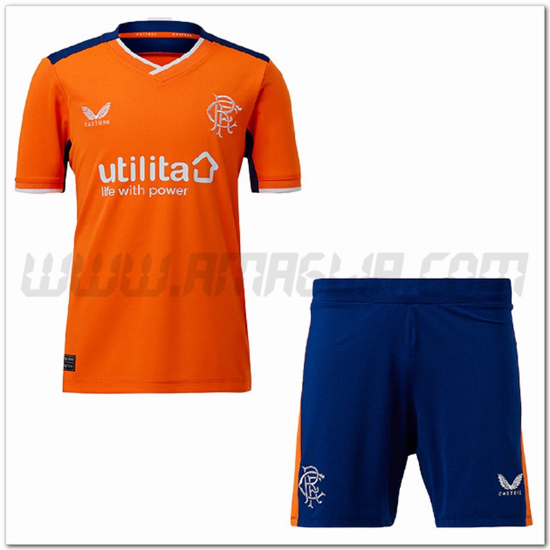 Kit Maglia Rangers FC Bambino Terza 2022 2023