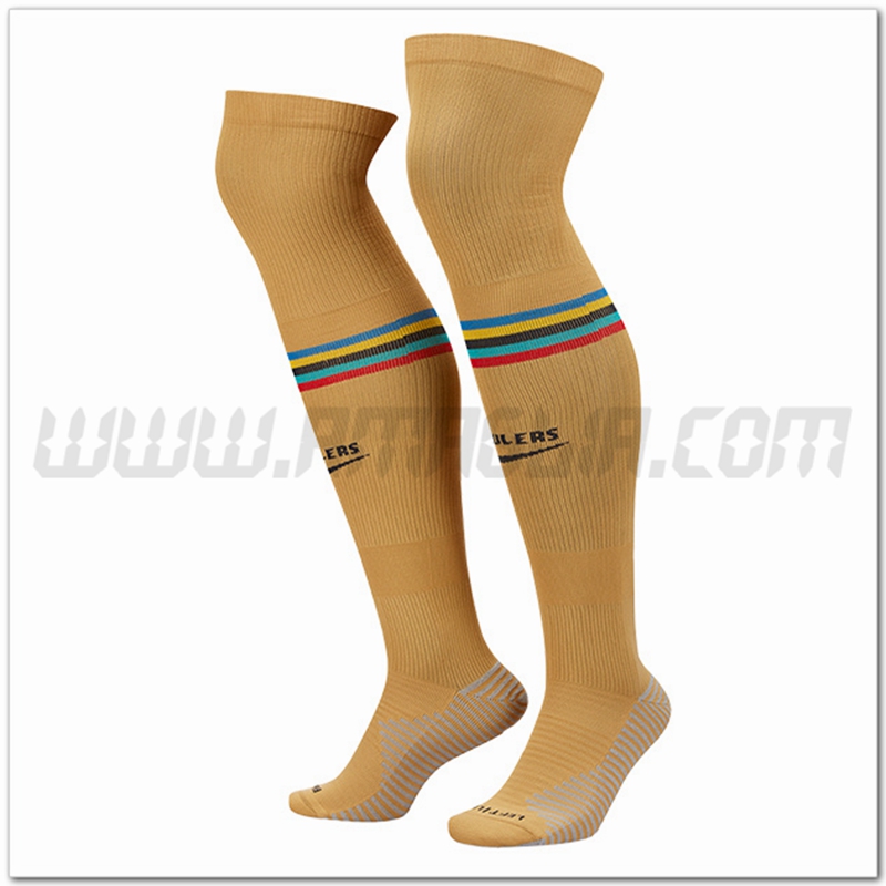 Calzini Calcio FC Barcellona Seconda 2022 2023 Giallo scuro