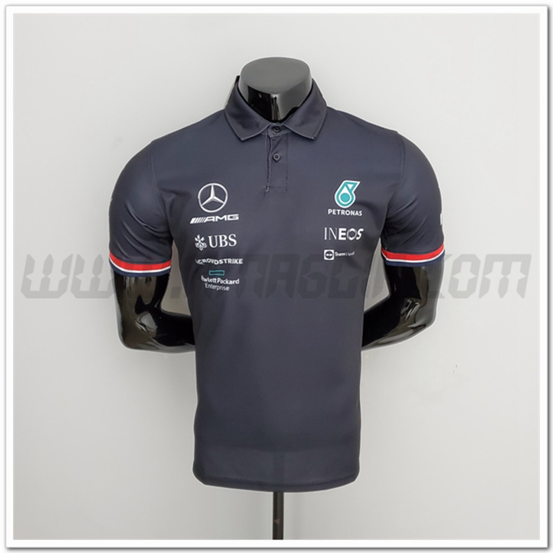 Maglia Polo F1 Mercedes Benz Nero 2022