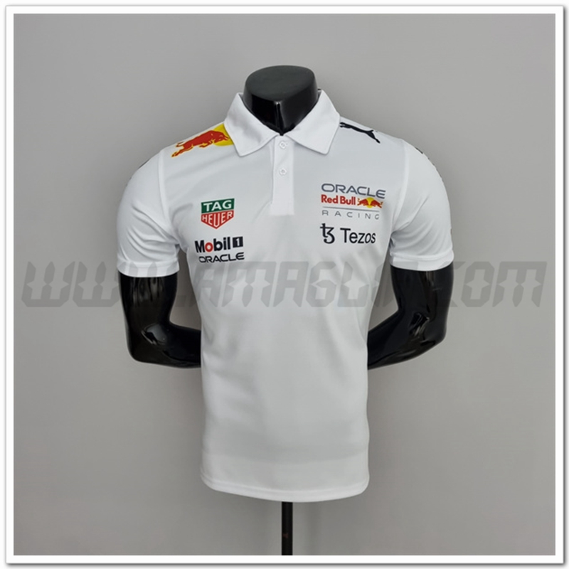 Maglia Polo F1 RedBull Racing Team Bianca 2022