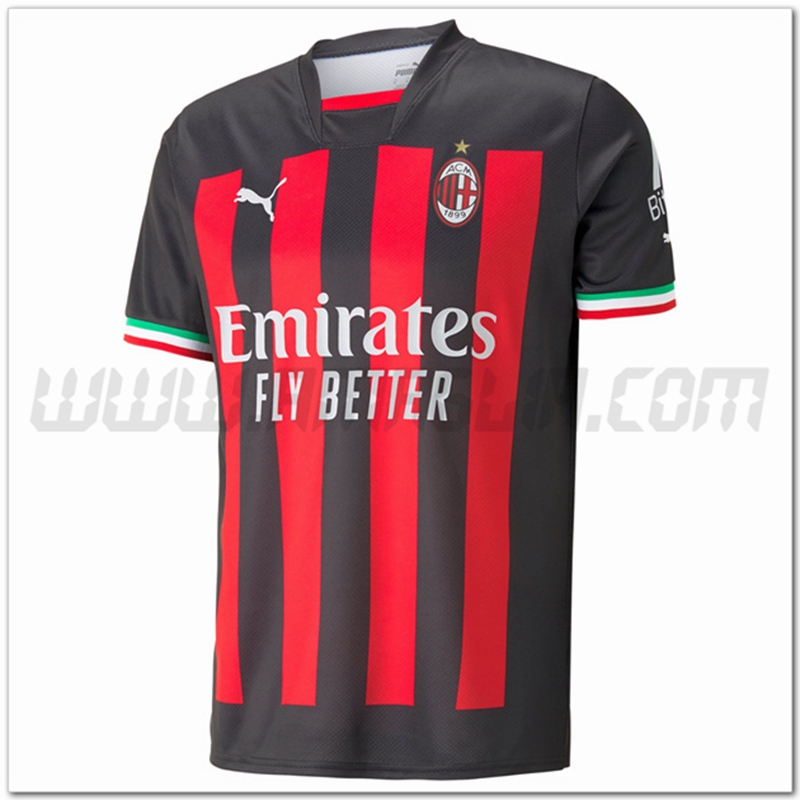 AC Milan Prima Nuovo Maglia 2022 2023 Rosso Nero