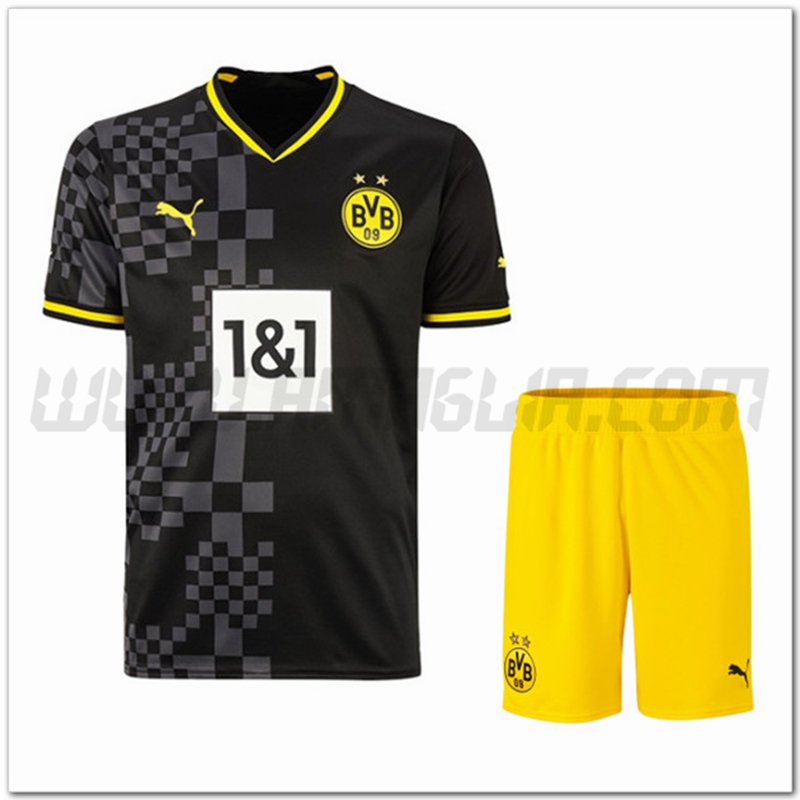 Kit Maglia Dortmund BVB Seconda + Pantaloncini 2022 2023