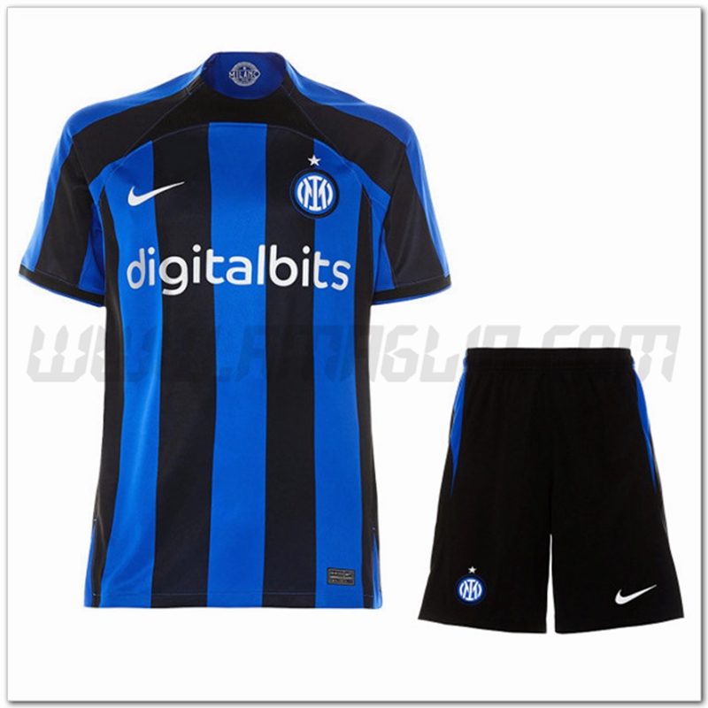 Kit Maglia Inter Milan Prima + Pantaloncini 2022 2023