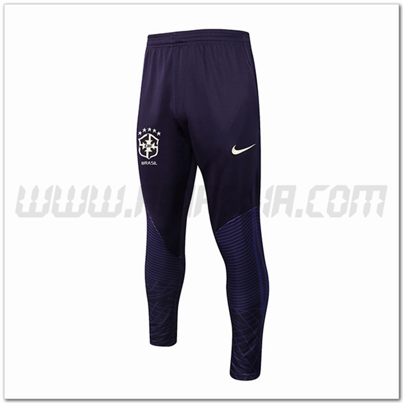 Pantaloni Allenamento Brasile Blu Marino 2022 2023