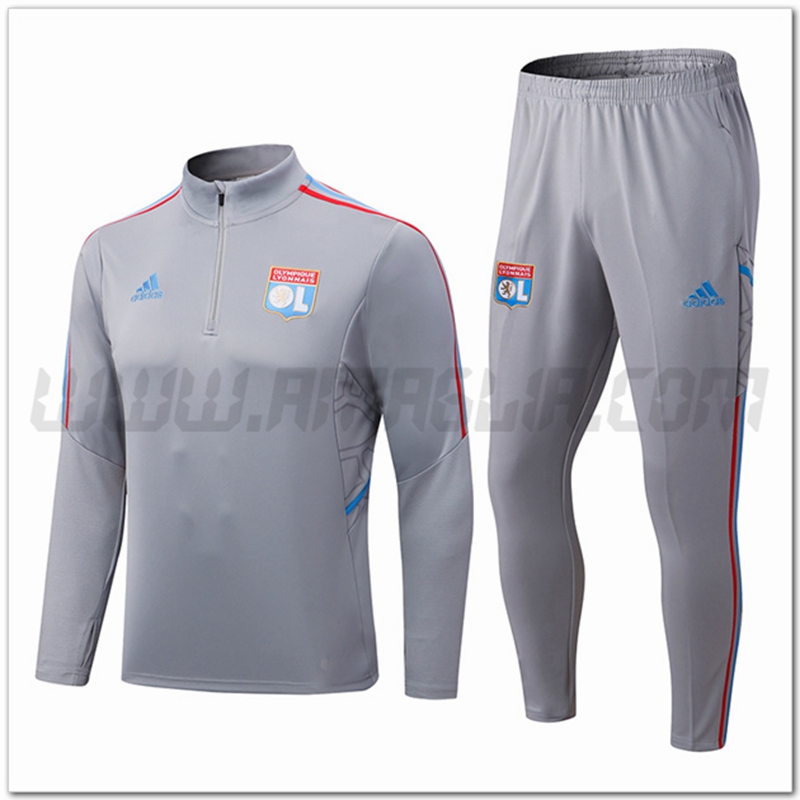 Tuta Allenamento Lyon OL Grigio 2022 2023
