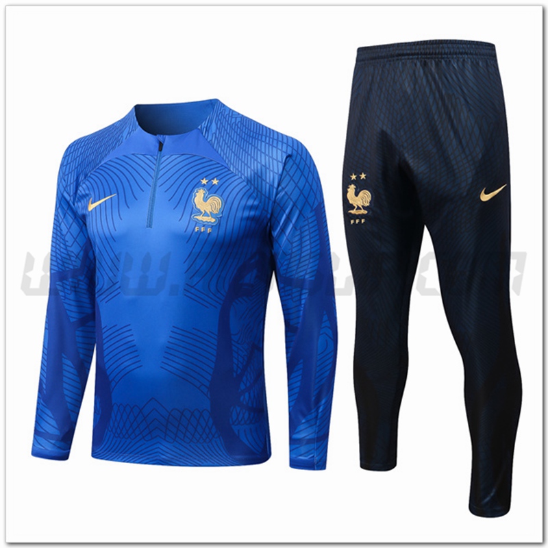 Tuta Allenamento Francia Pattern Blu 2022 2023