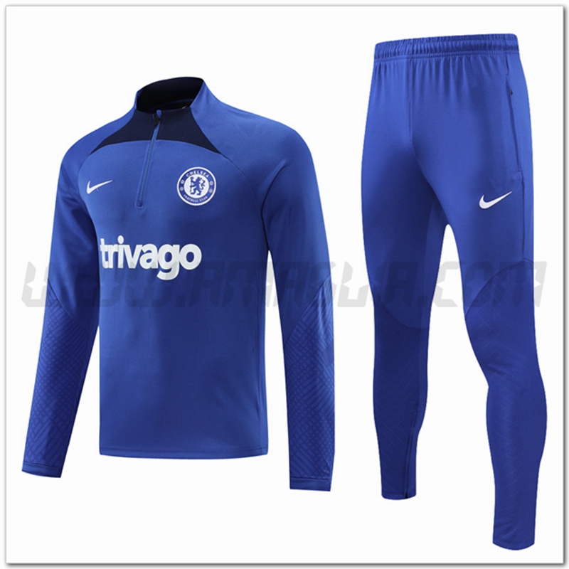 Tuta Allenamento FC Chelsea Blu/Nero 2022 2023