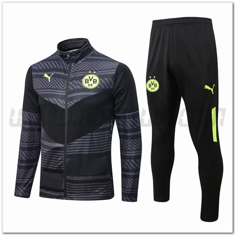 Tuta Giacca Allenamento Dortmund BVB Nero/Grigio 2022 2023