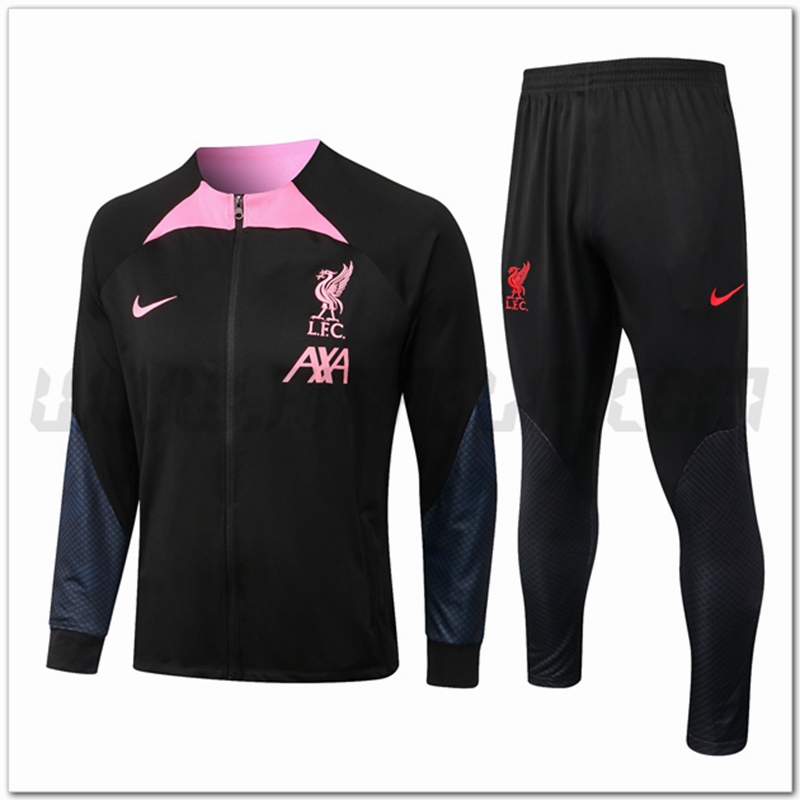 Tuta Giacca Allenamento FC Liverpool Nero/Rosa 2022 2023