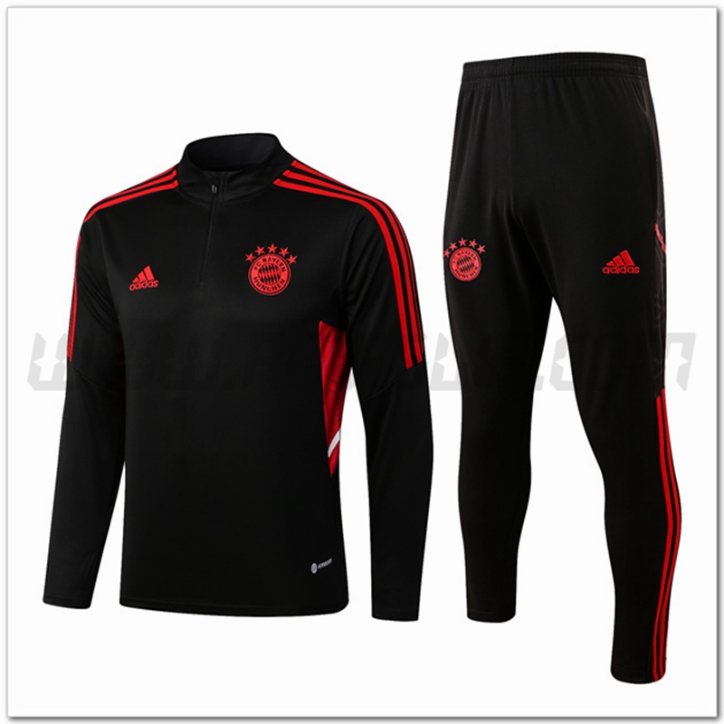Tuta Allenamento Bayern Monaco Nero/Rosso 2022 2023