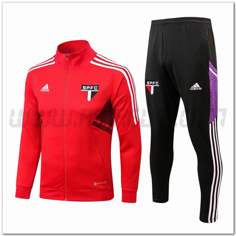 Tuta Giacca Allenamento Sao Paulo FC Rosso 2022 2023