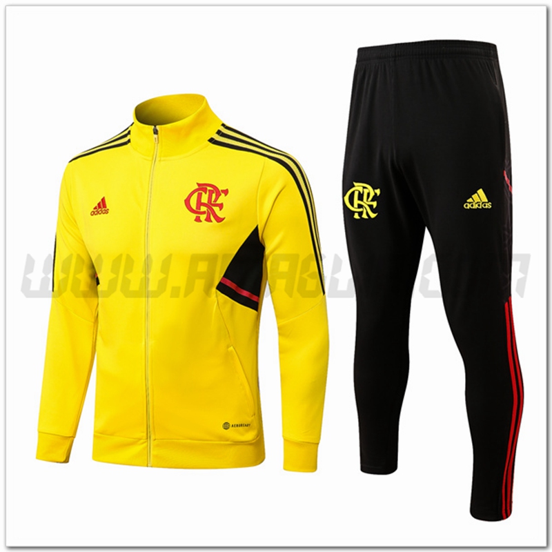 Tuta Giacca Allenamento Flamenco Giallo 2022 2023