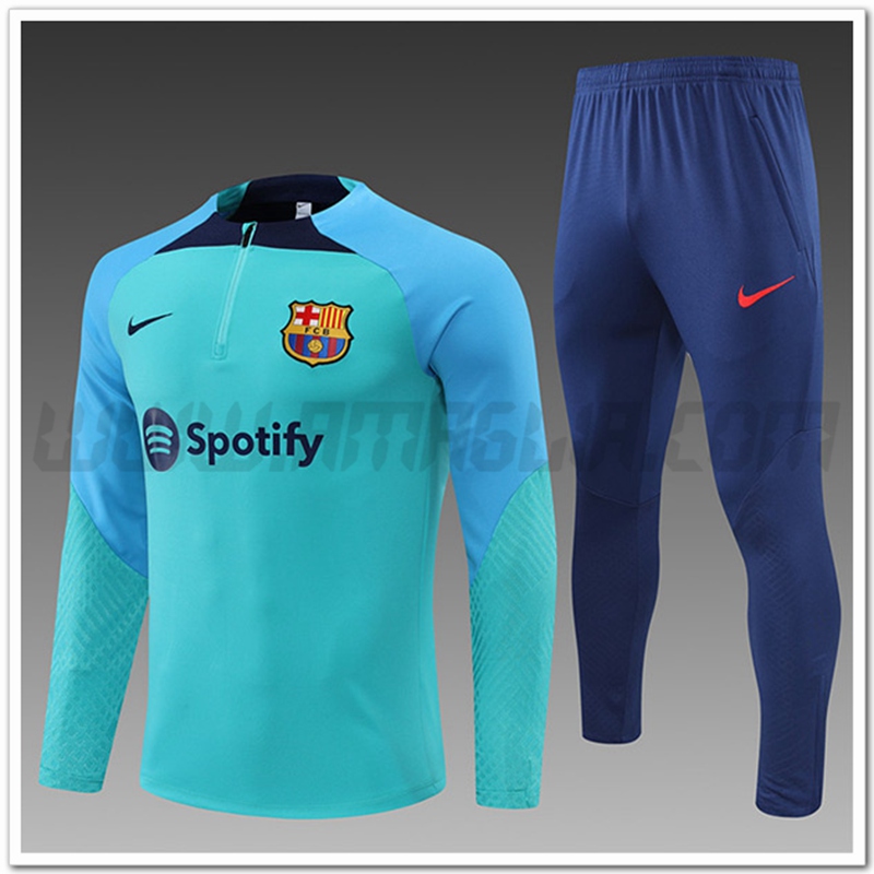 Tuta Allenamento FC Barcellona Bambino Azzurro 2022 2023