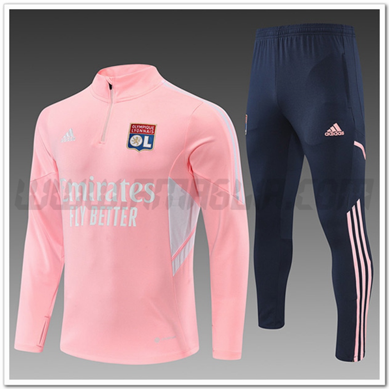 Tuta Allenamento Lyon OL Bambino Rosa 2022 2023