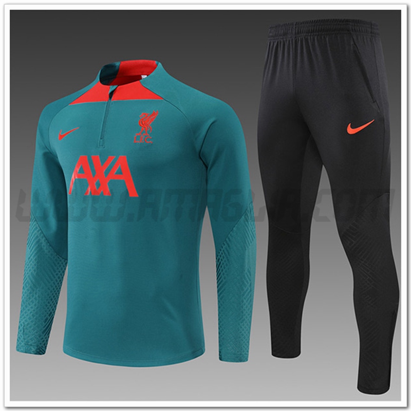 Tuta Allenamento FC Liverpool Bambino Verde 2022 2023