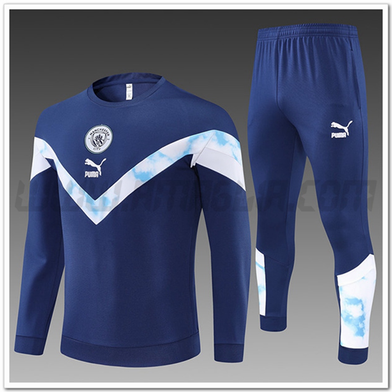 Tuta Allenamento Manchester City Bambino Blu Marino 2022 2023