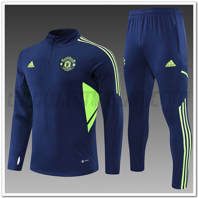 Tuta Allenamento Manchester United Bambino Blu Marino 2022 2023