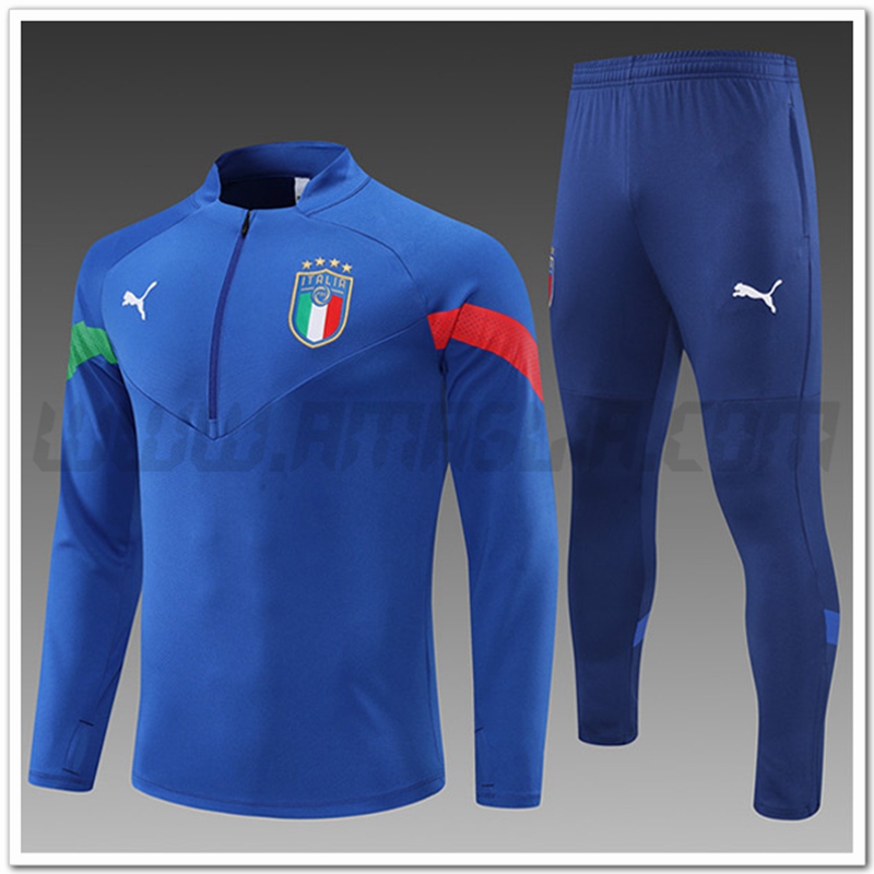 Tuta Allenamento Italia Bambino Blu 2022 2023