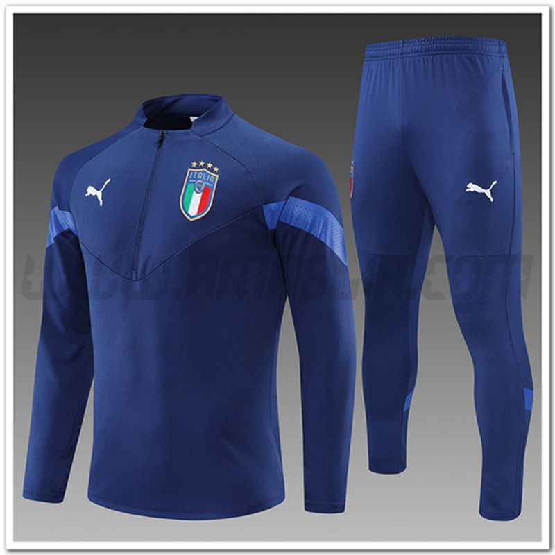 Tuta Allenamento Italia Bambino Blu Marino 2022 2023