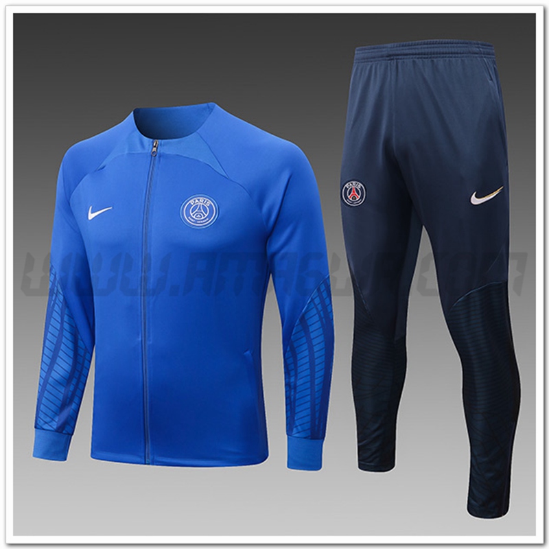 Tuta Giacca Allenamento PSG Bambino Blu 2022 2023