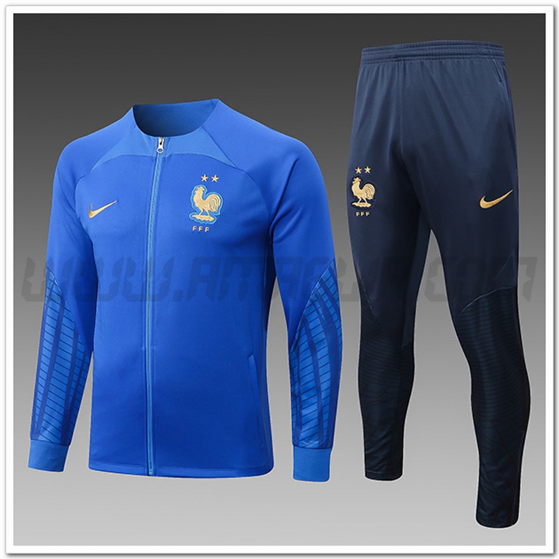 Tuta Giacca Allenamento Francia Bambino Blu 2022 2023