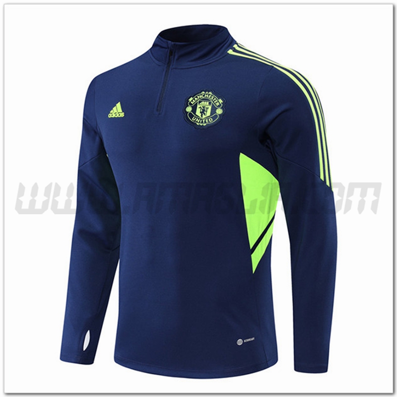Felpa Allenamento Manchester United Blu Marino 2022 2023