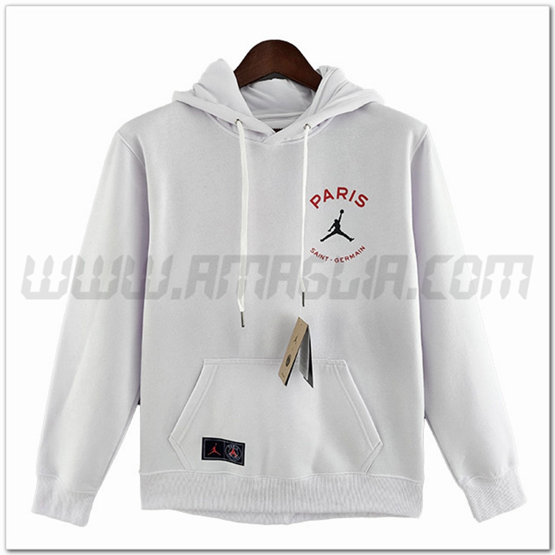 Felpa con Cappuccio Jordan PSG Bianco 2022 2023