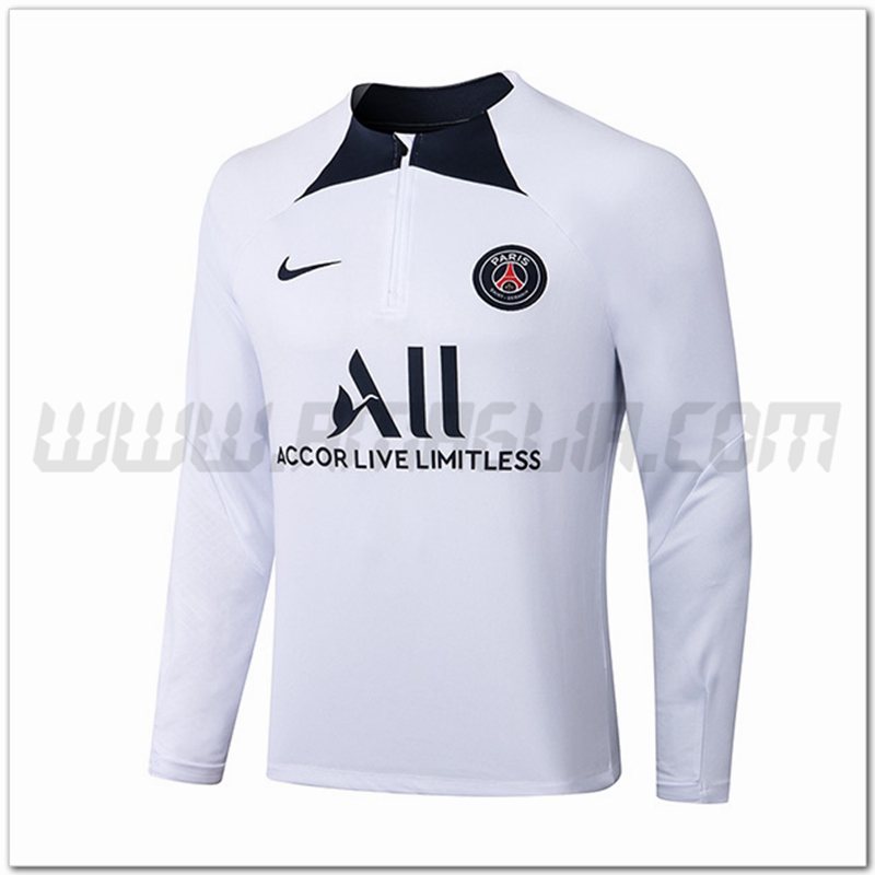 Felpa Allenamento PSG Bianco 2022 2023